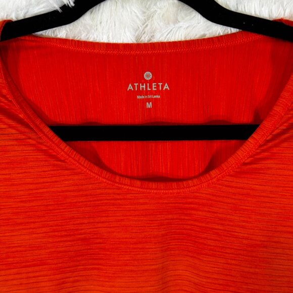 Athleta Shadow Stripe Chi Short Sleeve Sz M - Picture 4 of 6